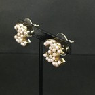 Ega Chanel Cc Logo Pearl Gold Tone Pierced Earrings 3bl1234