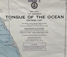 Vintage 1980 The Bahamas Tongue Of The Ocean Nautical Chart Map - 47    X 34   