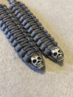 550 Paracord Gutted Knife Lanyard 2pk Dark Gray Bottom Skull And Bead