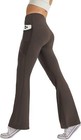 Women s High Waist Flare Yoga Pants Casual Bootcut Leggings With Side Pockets