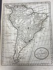 A Map Of South America Thomas Kitchin 1798 Original Map Antique