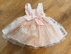 American Princess 12 Month Girl Party Dress Ivory Tulle Rhinestone Lined