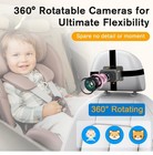 Baby Camera 7-inch Split-screen Monitor  Dual Hd 1080p Cameras 360 Night Vision