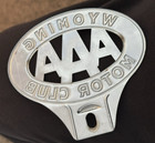 New Old Stock Vintage Wyoming Aaa Motor Club License Plate Topper Maker Marked