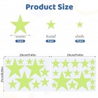 Glow In The Dark Ceiling Star Sticker 27 Pcs Large  Yellow