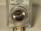 2020-p Australia Kangaroo 1oz Silver Dollar Pcgs Ms69 Flag Label Milk  read