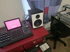 Pair Rockville Apm8b 8  500 Watt Powered Usb Studio Monitor Speakers 29  Stands