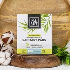 Pee Safe Organic Cotton Overnight Sanitary Pads 10 Pack Biodegradable Period Pad