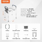 Succebuy Raised Toilet Seat 7-position Height Adjustment 19 3 25 2 350lbs