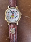 Vintage  Mickey Mouse Watch With Leather Band