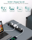 Surge Protector Power Strip - Extension Cord With 6 Ac Outlets 4 Usb  2 Usb-c Po