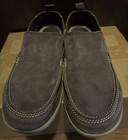 Crocs Walu Men   s Pull-on Loafers Brown With Tan Bottoms  Canvas  15626 Size10