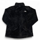 Womens The North Face Osito Embroidered Black Full-zip Soft Fleece Jacket Size L