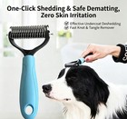 Pet Pro Grooming Dual Sided Undercoat Rake Dog Cat Deshedding Brush