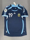 2006 Argentina Away Retro Jersey Messi  19 Short Sleeve Vintage Retro Iconic