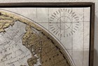 Vtg Unique Golden Fills World Map 1770 Era Old Historic Clues