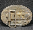 Wl01138 Amazing Vintage 1970s   bi-centennial   Patriotic Mens Brass Belt Buckle