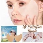 5pairs Uv Protection Masks Sunscreen Face Patch For Eye Outdoor Golf Stickers