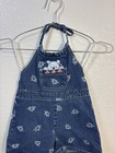 Vintage Winnie The Pooh Denim Embroidered Toddler 4t Romper Overalls