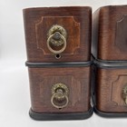 Singer Treadle Sewing Machine Set Of Four  4  Ornate Wooden Drawers Handles