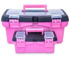 Pink Tool Box Set For Women 2-pack Portable Storage For Sewing  Craft   Tools