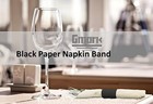 Paper Napkin Band Box Of 2500 Black Paper Napkin Rings Self Adhesive Gm1049