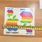 Vintage Apple Computer Rainbow Logo Decal Sticker Sheet Of 4 Oem Nos