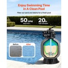 Uimoso 20-inch Sand Filter With 7-way Valve For Above-ground Pools