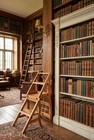 Step Stool Ladder Chair Solid Wood Library Chair Chair Ladder Household Ladder