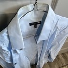 Express 1mx Modern Fit Mens Dress Shirt M 15 5 32 33 White Cotton Non-iron