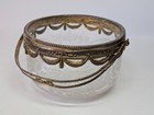 Art Nouveau French Schweitzer   Ford Sterling Rim   Handle Crystal Candy Bowl