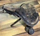 Prewar Mens Spring Saddle Seat W post With Old Padlock On There