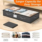  90l Under Bed Storage Containers-pack Storage Bins With Clear Top  4 Gray
