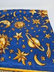 Gorgeous Vintage Celestial Silk Zodiac Sign Head Scarf Stars Moon Sun