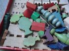 Rare Antique Ges Gesch Germany Wood Castle Building Set In Box