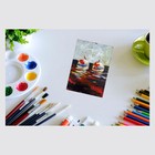 Original Aceo Atc Painting Sea Buoy Buoys Nautical Water Miniature Small Art