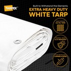 Tarpex - 12 Mil White Extra Heavy Duty Poly Tarp 8  X 10 