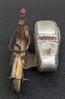 1930 s Motorcycle With Vw Type Sidecar Tin Penny Toy  Strauss Pre-war Germany