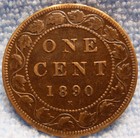 1890 High Grade Canada Large Cent Victoria Coin Canadian