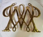 Vtg Solid Brass Trivet Williamsburg Virginia Metal Crafters William   Mary- A6