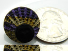 Lot Of 5 Vintage Antique Glass Buttons Paint   Luster Trims