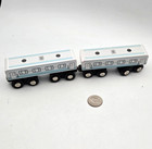 Wooden Railway Lot X2 White Passenger Coach Train Works W  Thomas   Friends Brio