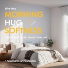 Queen Duvet Cover Set  Microfiber Duvet Cover With Zipper  Queen 90x90  White