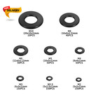 650 Pcs Black Nylon Flat Washer Assortment Kit Round Flat Nylon Washers For H   