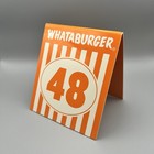 Whataburger Table Tent Number 48