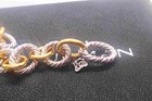 Davld yu-rman Sterling silver   18k Gold 18mm Oval Cable Link 7 5 Bracelet