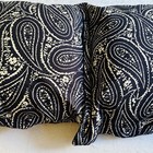 Chaps Ralph Lauren 2 Shams Navy Blue   White Paisley Euro Pillow 30    X 30   