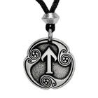 Pewter Tir Victory Rune Pendant Norse Viking Asatru Talisman Tiwaz Tyr Necklace