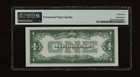 Dbr 1928-b  1 Silver Funnyback Fr  1602 Gb Block Pmg 64 Epq Serial G81492972b