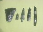 Collection Of Obsidian Stone Tools American Southwest Az nm Shaman Spear X5 Tool